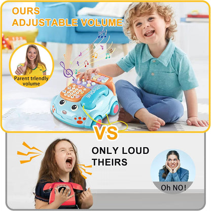 Baby Phone Toy,Baby Toy Phone Cartoon Baby Piano Music Light Toy Children Pretend PhoneToy Gift