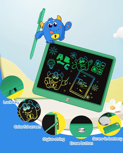 TEKFUN LCD Writing Tablet for Kids Boys Toys, 12 Inch Erasable Doodle Board Colorful Drawing Pad