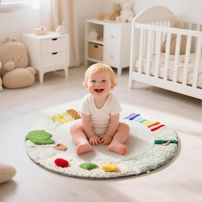 Montessori Baby Play Mat for Early Learning, Tummy Time Playmat, Activity Mat with 5 Development