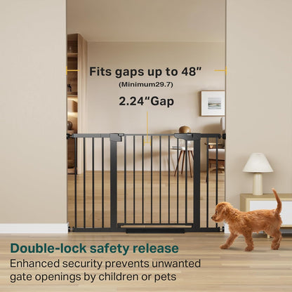 Cumbor 2 Pack 29.7"-48" Baby Gate for Stairs, Mom's Choice Awards Winner-Dog Gate for Doorways