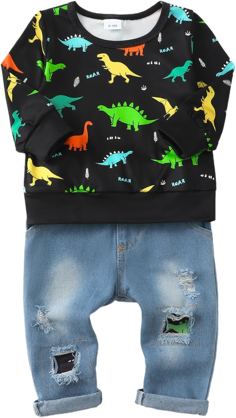 Toddler Baby Boy Outfits Fall Winter Clothes Color Block Long Sleeve Sweatshirt Tops + Jogger Pants