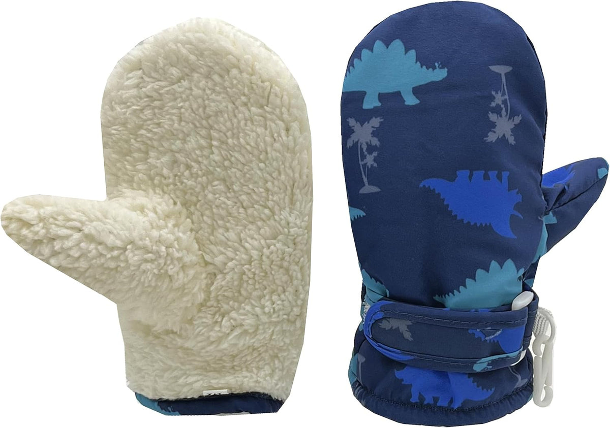 Toddler Gloves Kids Mittens Winter Warm Lined Fleece Gloves Waterproof Snow Baby Mitten for Boys