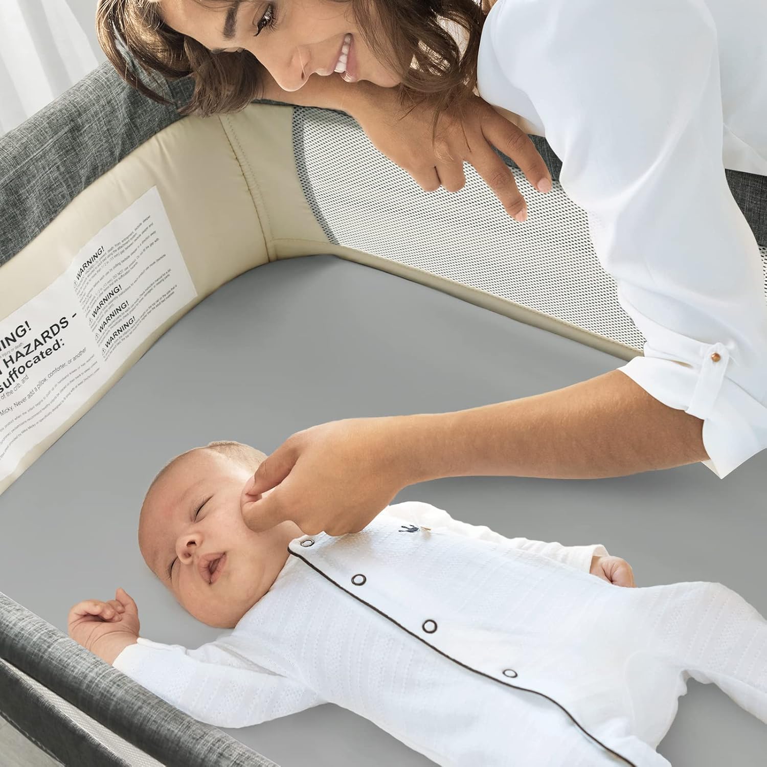 Waterproof Bassinet Sheets Fit for Halo, Dream on Me, Ingenuity, Fisher Price, Delta, Graco and