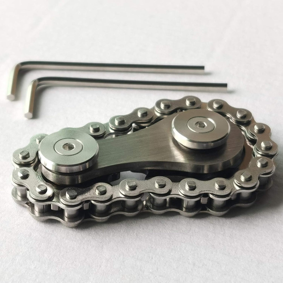 Sprocket Fidgets Chain Stainless Steel Fidget Cube Gears Linkage Bike Chain Novelty Fidget Block