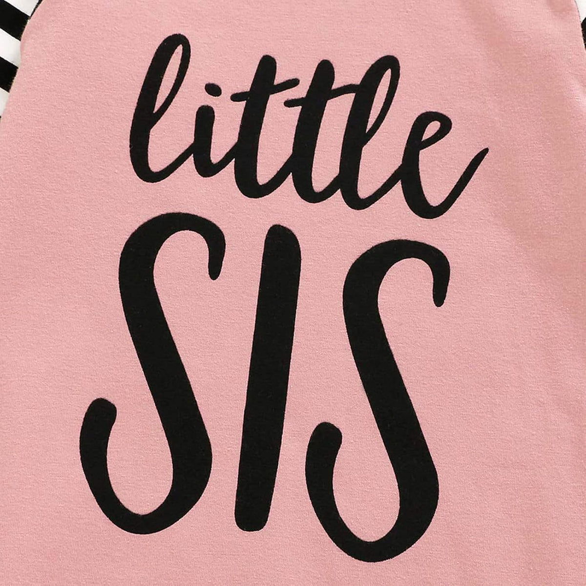 AMAWMW Newborn Baby Girl Little Sister Sleeper Gown Stripe Long Sleeve Nightgown Pajamas Gifts