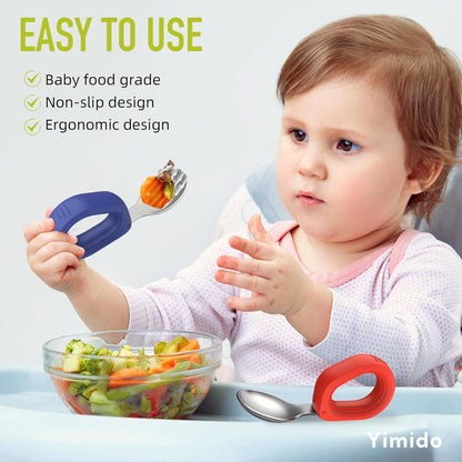 Toddler Utensils Baby Utensils Toddler Forks and Spoons Baby Forks and Spoons Set Kids Stainless