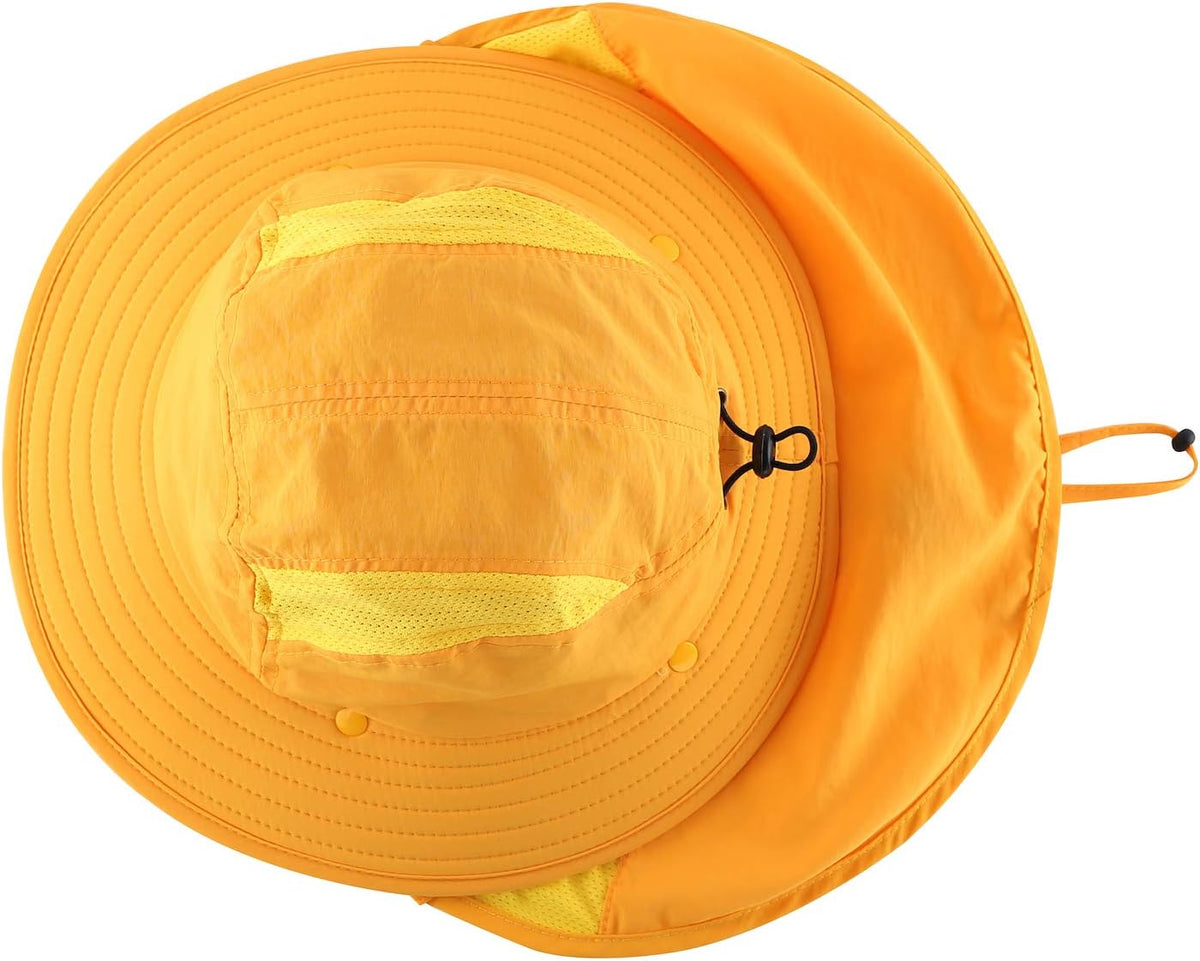 Home Prefer UPF 50+ Boys Sun Hat with Neck Flap Wide Brim Summer Beach Bucket Hat for Boys Girls
