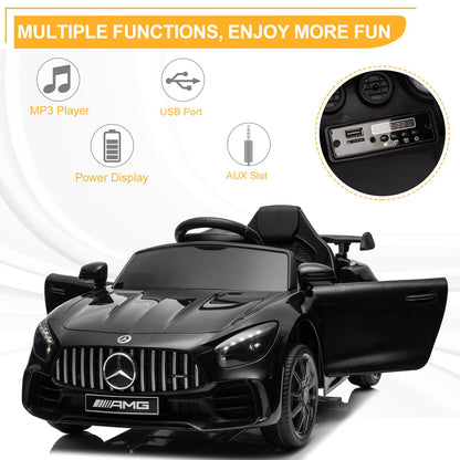 Winado 12V Licensed Mercedes Benz AMG GTR Kids Ride on Electric Car, Black