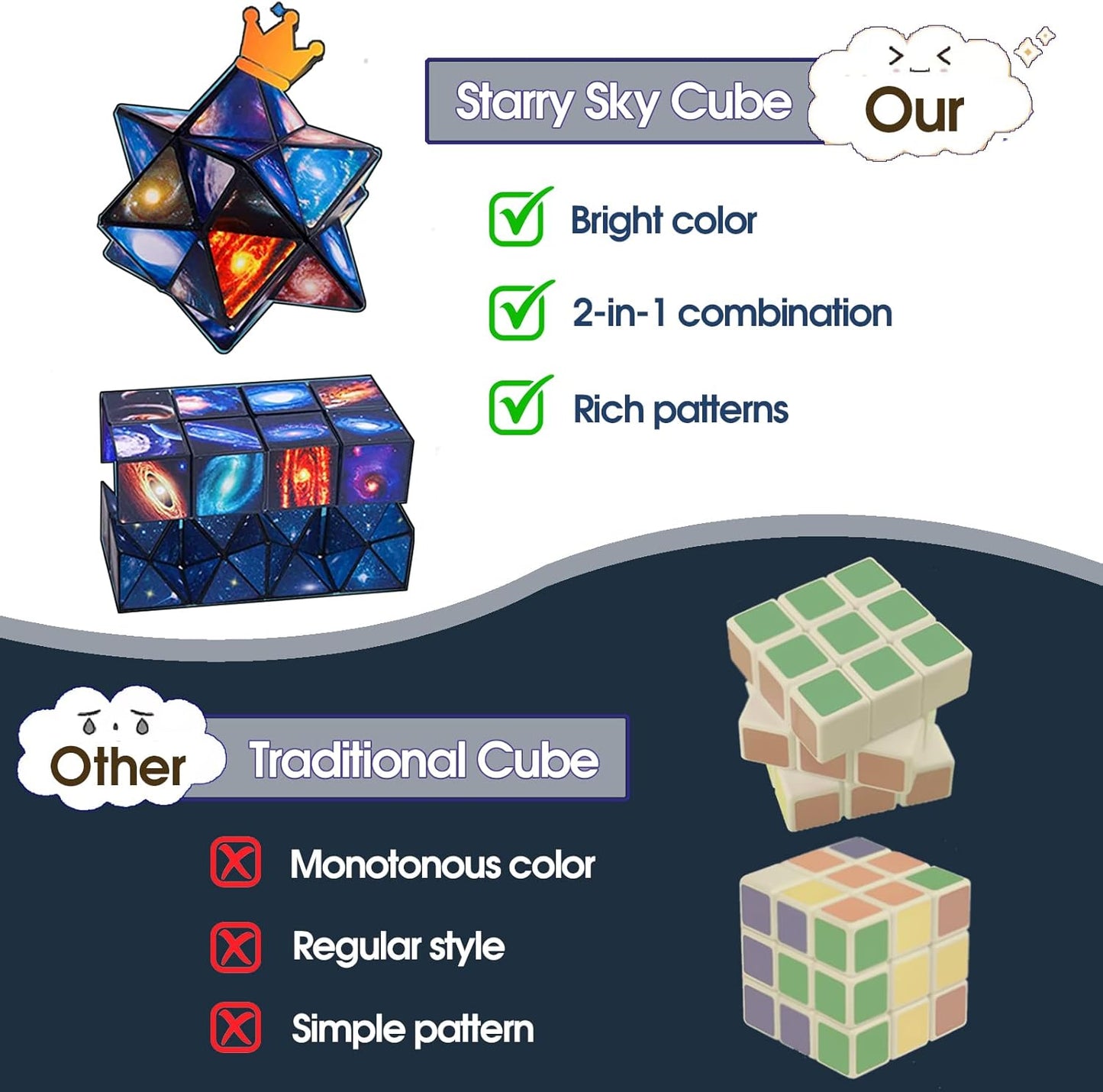 Toys for Boys Age 8-12 Gifts for 9 10 11 12 Year Old Boy Girls, Infinity Cube Fidget Toy for Kids