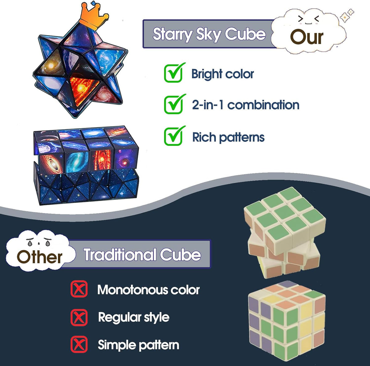 Toys for Boys Age 8-12 Gifts for 9 10 11 12 Year Old Boy Girls, Infinity Cube Fidget Toy for Kids