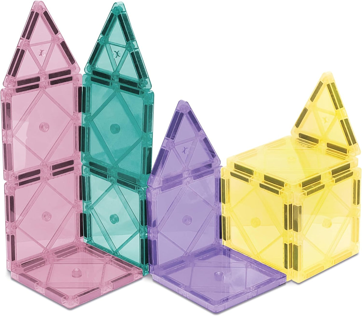 CreateOn Crayola Magnetic Tiles, Building Set for Kids, Magnetic Building Toys for Kids, STEM