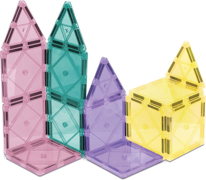CreateOn Crayola Magnetic Tiles, Building Set for Kids, Magnetic Building Toys for Kids, STEM