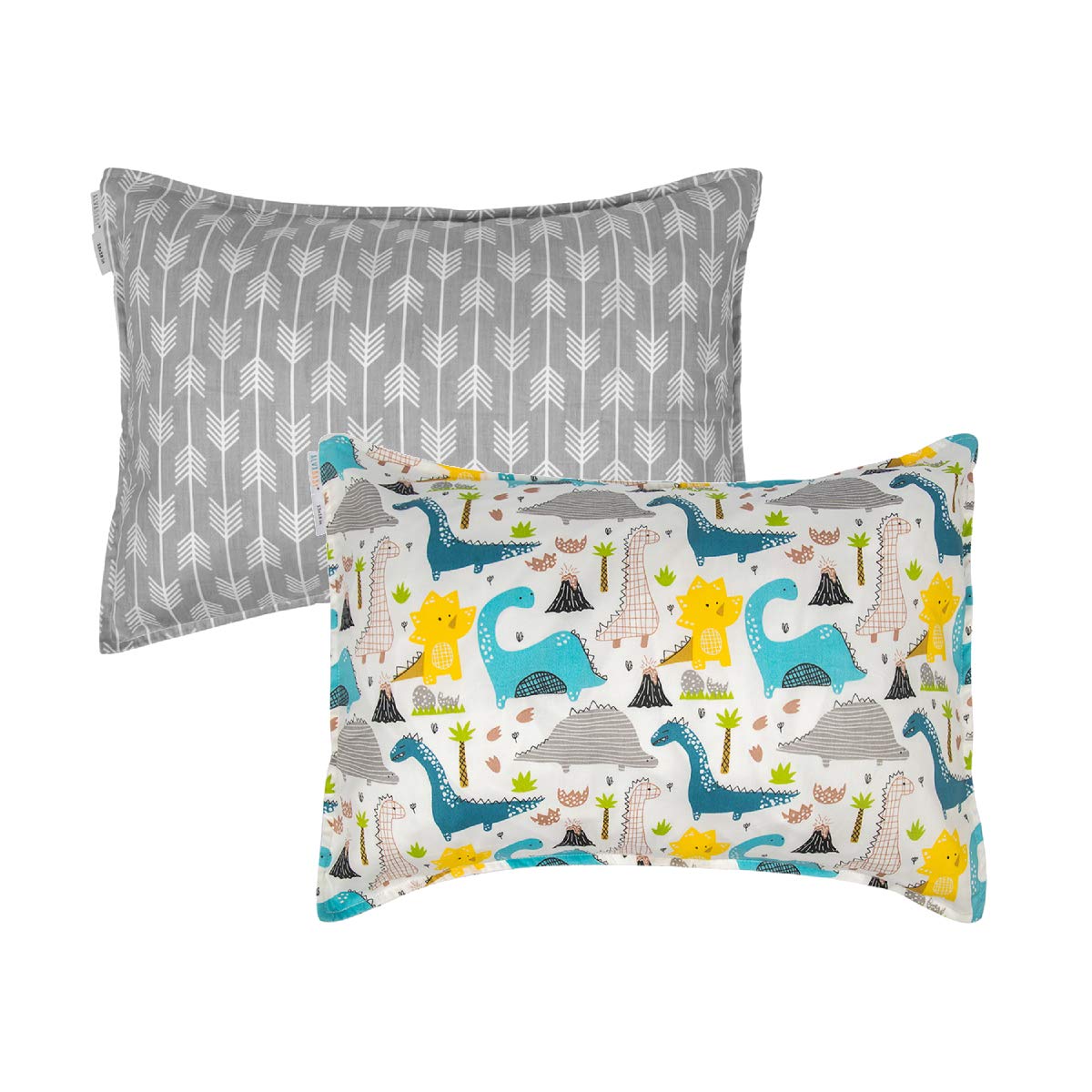 ALVABABY Toddler Pillowcases 2 Pack Organic Cotton Kids Pillow Cover Fit 13"x 18" or 12"x16"