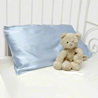 Organic Silk Baby Pillowcase with Zipper, Small 10"x13" Pillow Cover for Boys & Girls, Ideal for