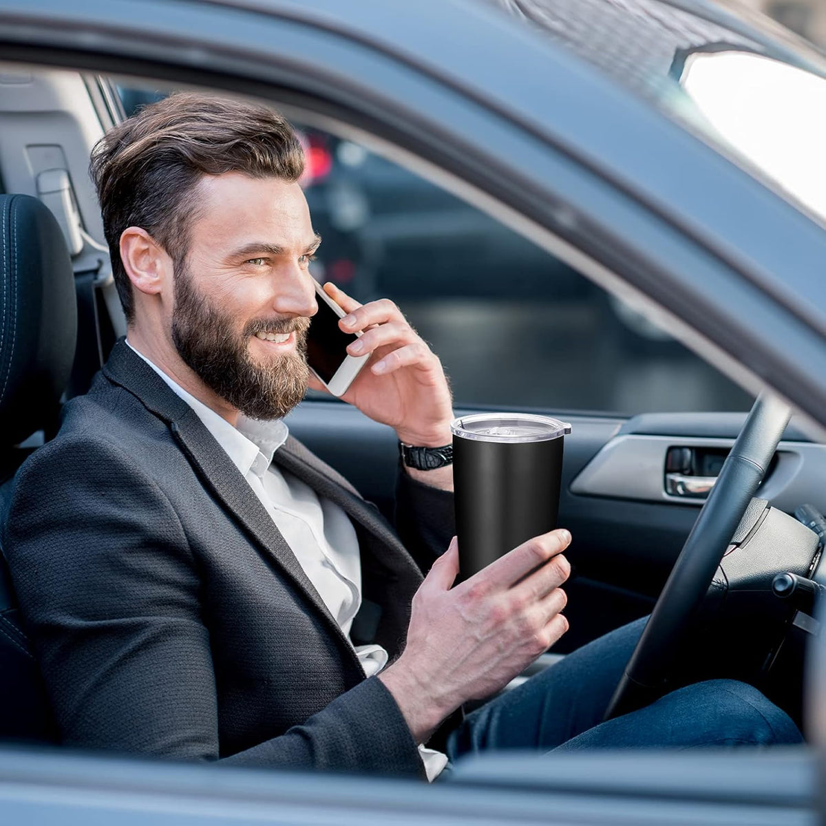 VEGOND 20oz Tumbler Bulk with Lid and Straw 6 Pack, Stainless Steel Vacuum Insulated Tumbler