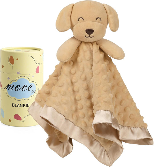 Loveys for Babies, Soft Dog Baby Security Blanket Lovies for Babies, Stuffed Animals Blankie for