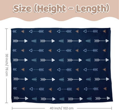 SANDJEST Kid Blanket for Boys with Double Layer Dotted Backing - Arrows Printed 30 x 40 Receiving