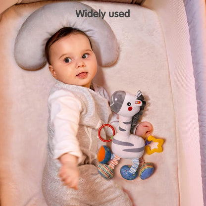 TUMAMA Baby Hanging Toys, Plush Animals Baby Rattle Crinkle Squeaky Toys Car Seat Stroller Mobile