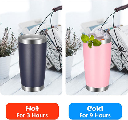 VEGOND 20oz Tumbler with Lid and Straw Stainless Steel Tumbler Cup Bulk Vacuum Insulated Double