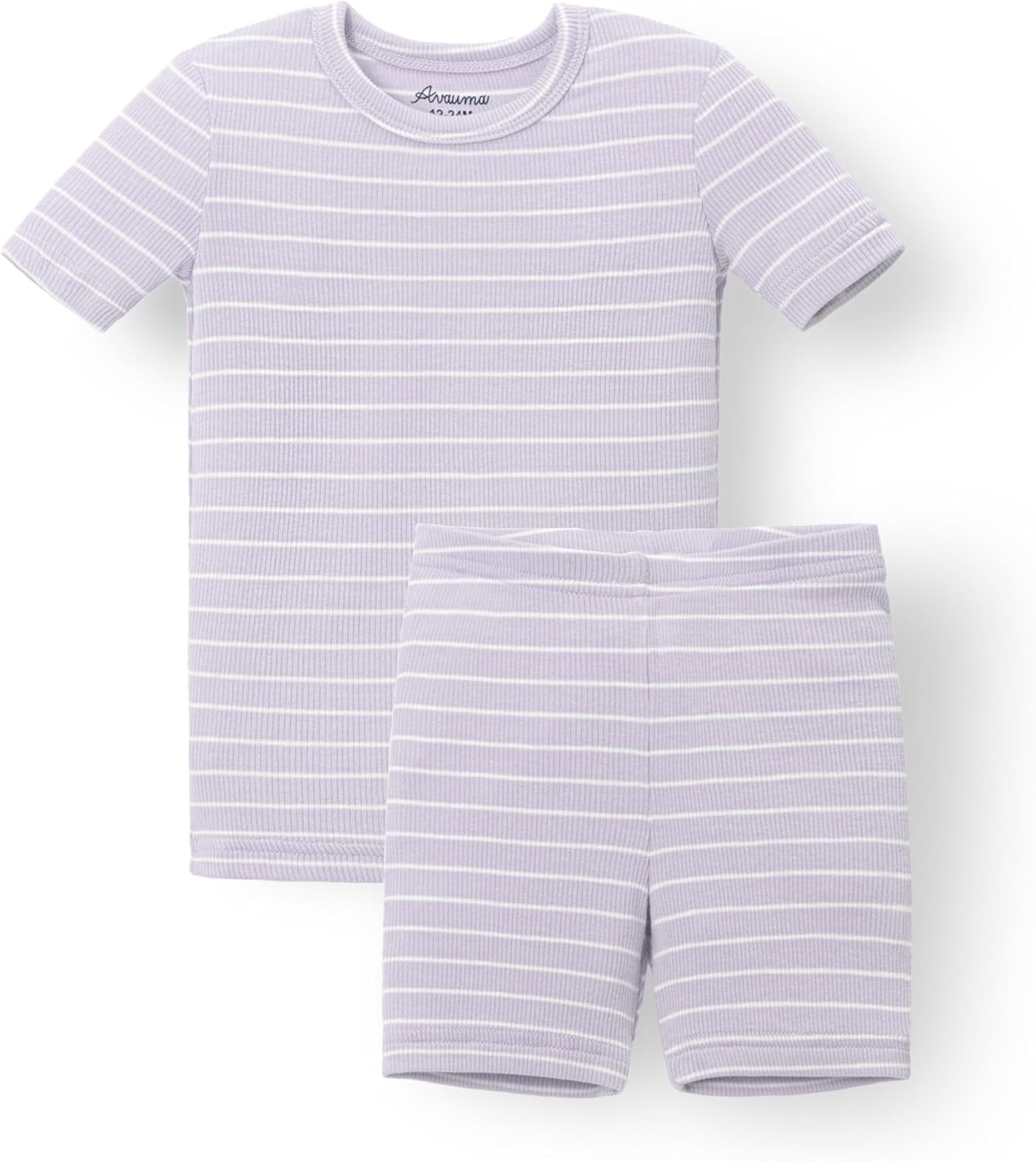 AVAUMA Stripe Pattern Baby Boys Girls Pajama Set Kids Toddler Snug fit Ribbed Sleepwear pjs for