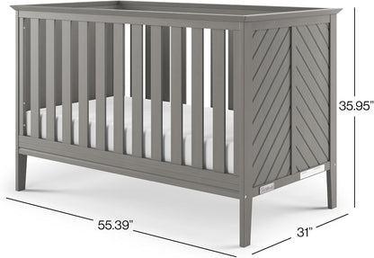Child Craft Atwood 3-in-1 Convertible Crib, Baby Crib Converts to Day Bed, Toddler Bed, 3