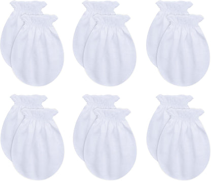 RATIVE Newborn Baby Cotton Gloves Sleep Sleeping No Scratch Mittens Mitts Set for 0-6 Months Unisex