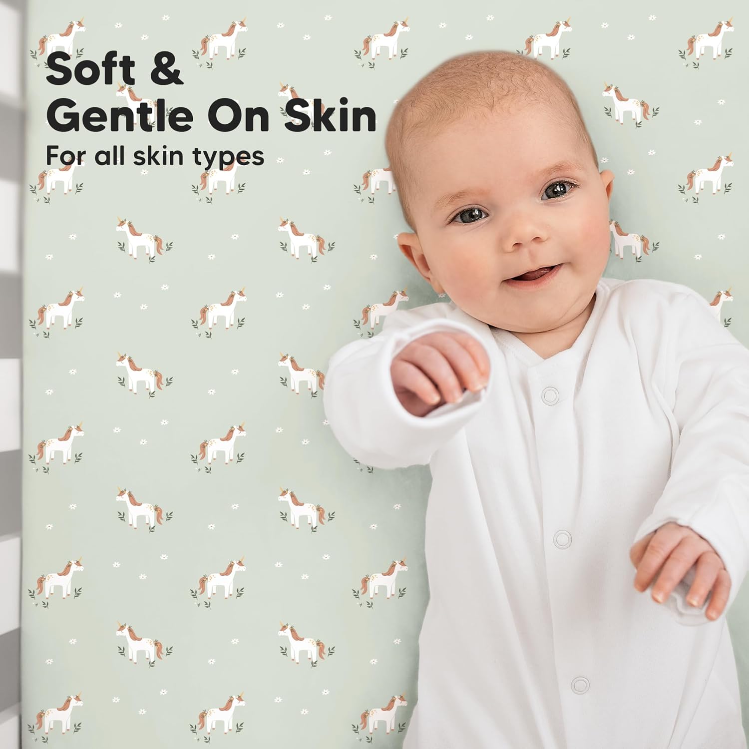 KeaBabies 2-Pack Baby Crib Sheets for Boys, Girls - 52x28 Viscose Derived from Bamboo Toddler Bed
