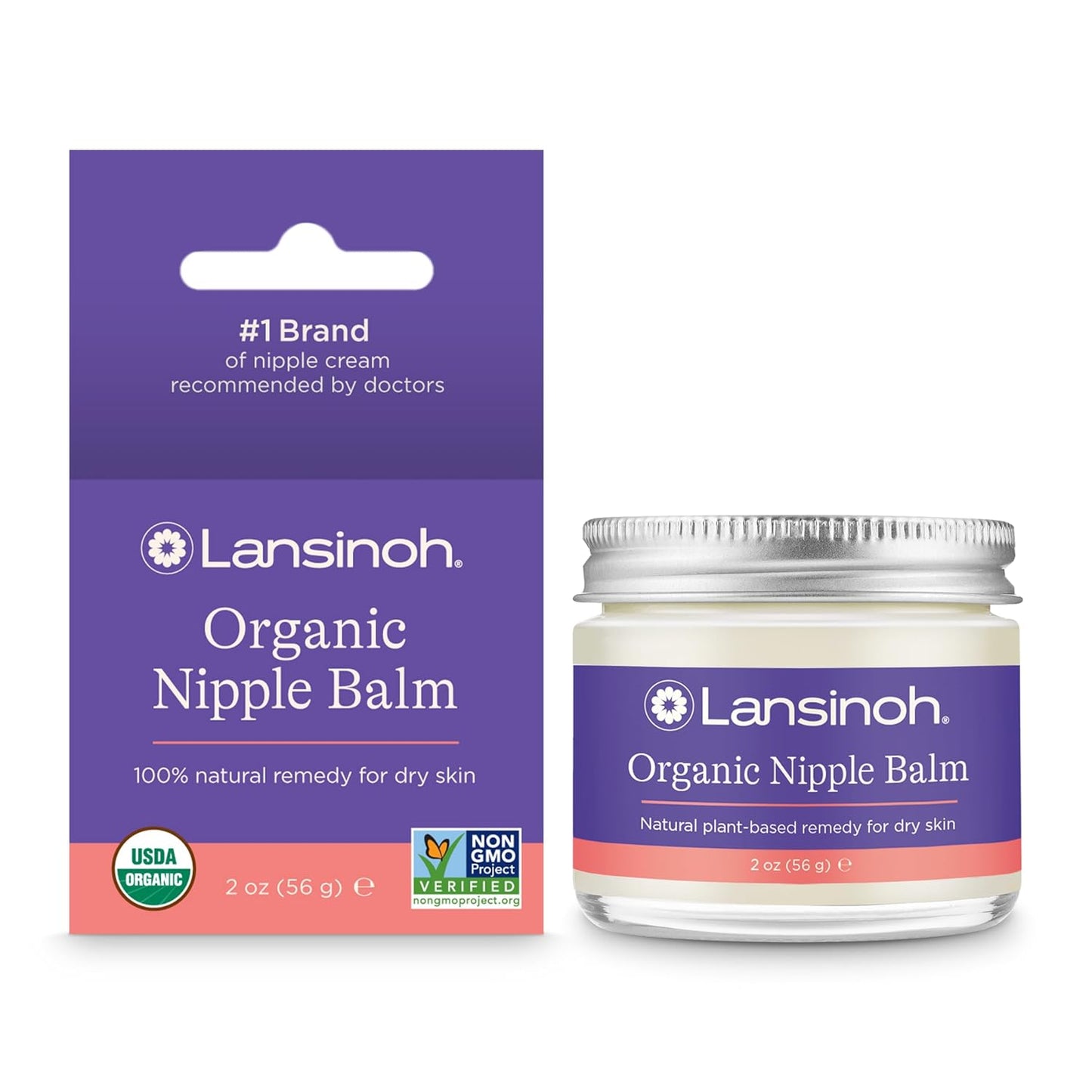 Lansinoh Organic Nipple Butter, Nipple Cream Safe for Breastfeeding Baby, Postpartum Essentials for