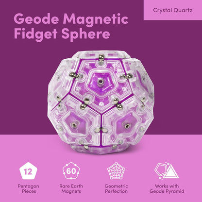 Speks Geode Sphere Magnetic Fidget Toy for Adults | Quiet Adult Sensory Toy for Stress Relief &