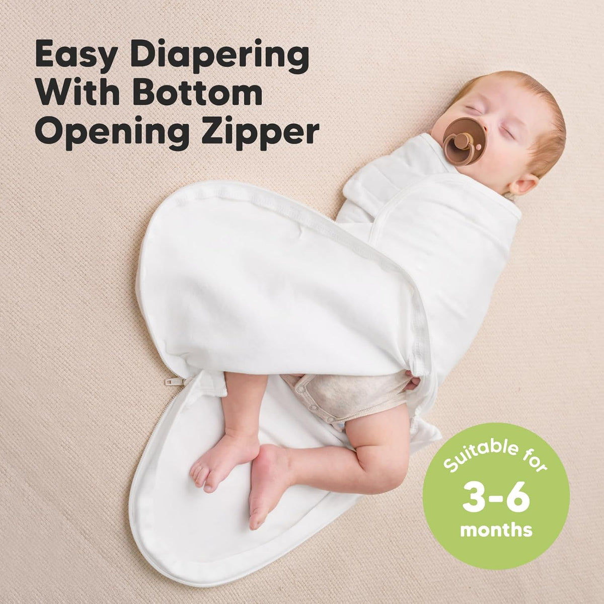 Baby Swaddle Sleep Sacks with Zipper - 3-Pack Swaddles for Newborns 3-6 Months, Infant, Baby Girls
