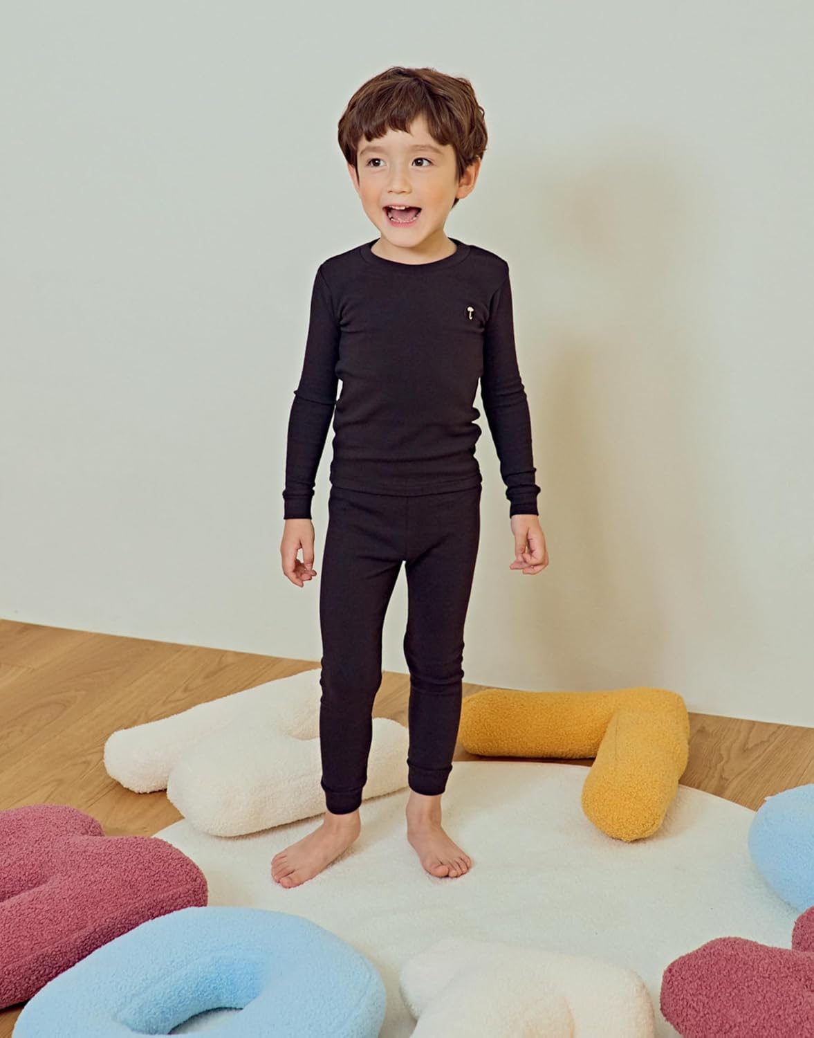 moimoln 6M-8Y Modal Cotton Solid Soft Breathable Baby Toddler Boys Girls Snug fit Pjs Long Sleeve
