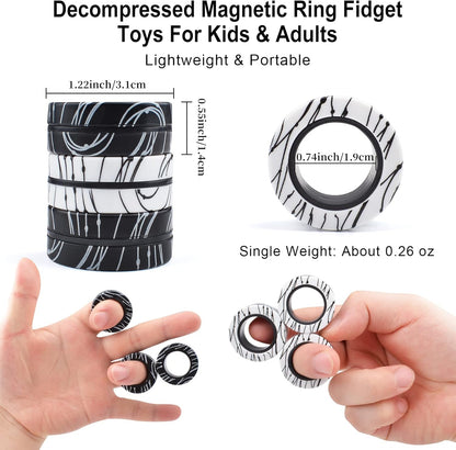 3Pcs Magnetic Rings Fidget Toys for Teens, Adults&Kids|Fidget Pack Under 10 Dollars|ADHD Fidget Toy
