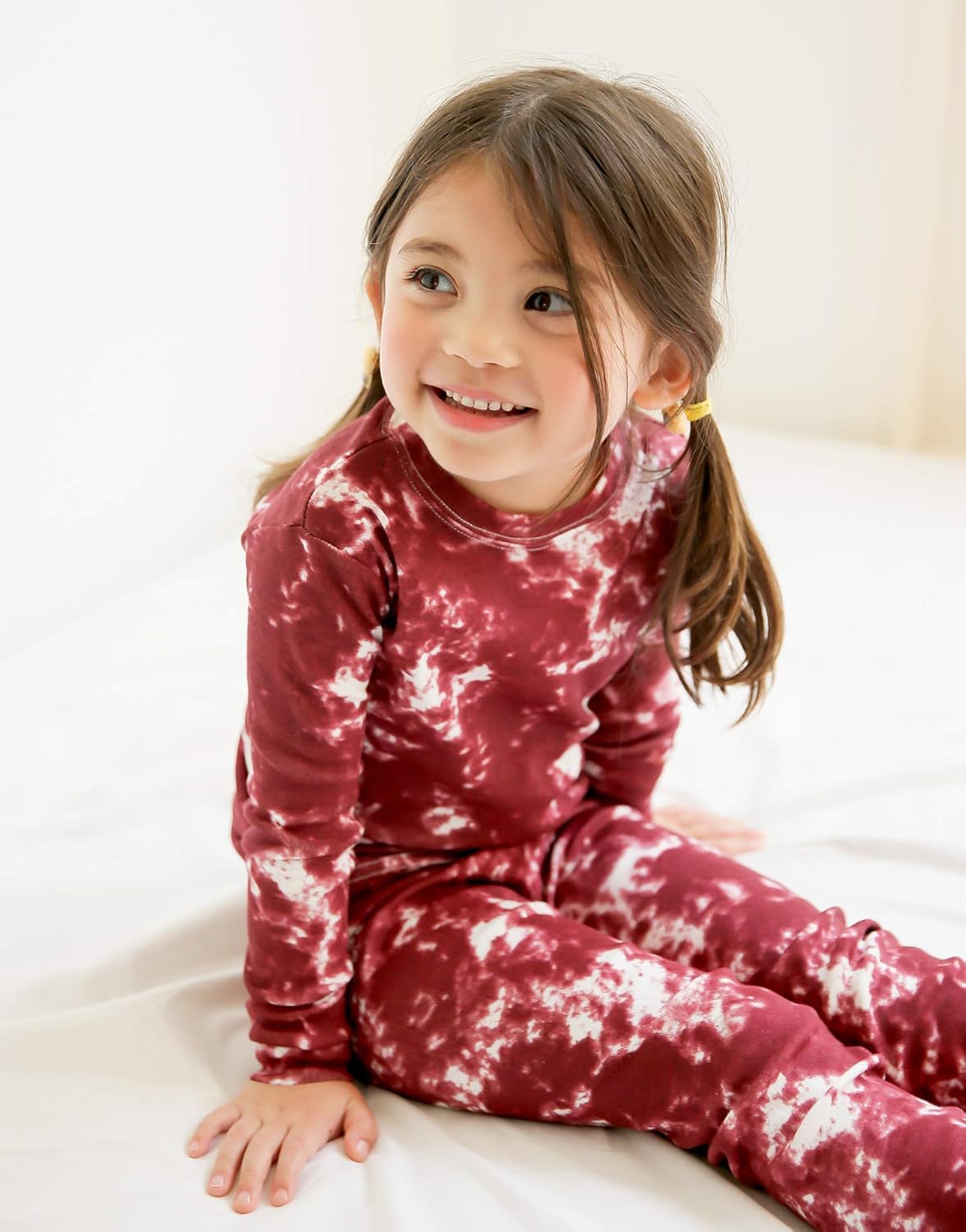 VAENAIT BABY 12M-12Y Toddler Kids Boys Girls 100% Cotton Marbling Tiedye Sung Fit Sleepwear Pajamas