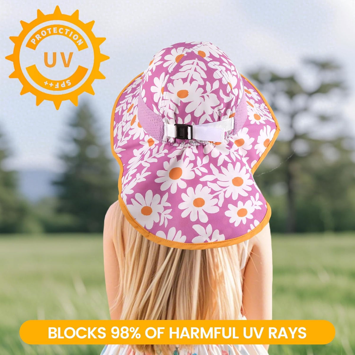 Baby Sun Hat with Neck Flap for Sun Protection Toddler Beach Hat UPF 50+ Outdoors 0-6 Years Boys