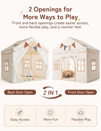 besrey 2-in-1 Kids Play Tent, Indoor Tent with Double Doors