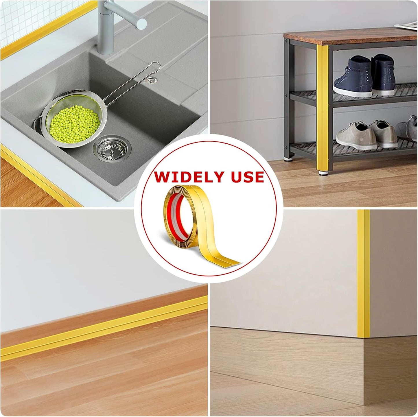 Flexible Wall Corner Protector Moulding Trim Peel and Stick Wall Corner Guards Edge Protector Self