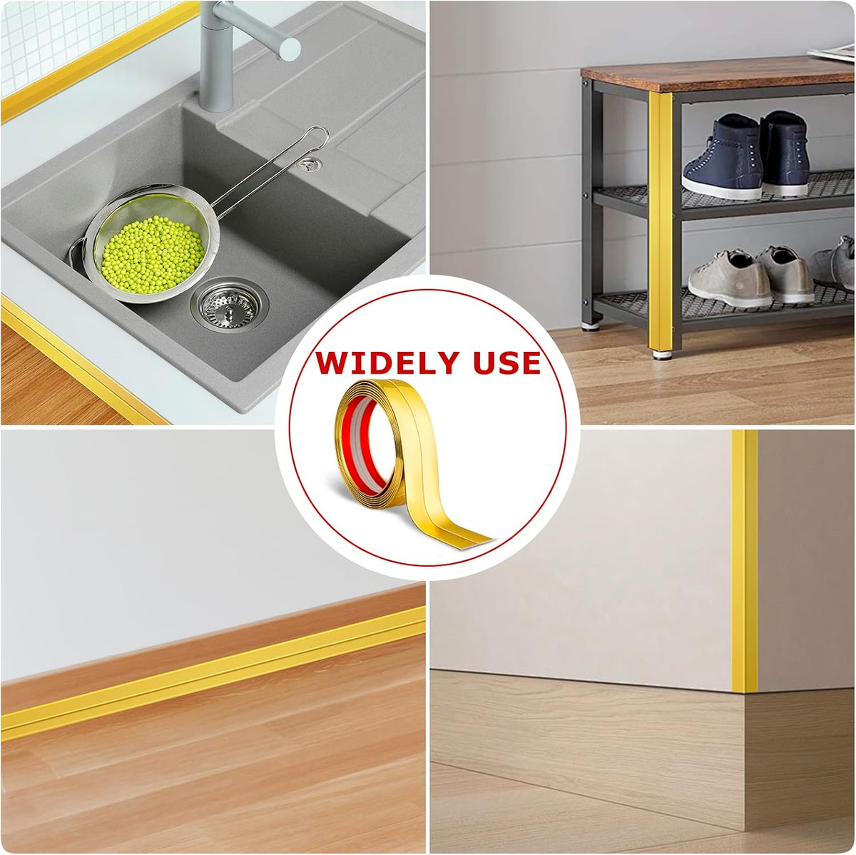 Flexible Wall Corner Protector Moulding Trim Peel and Stick Wall Corner Guards Edge Protector Self