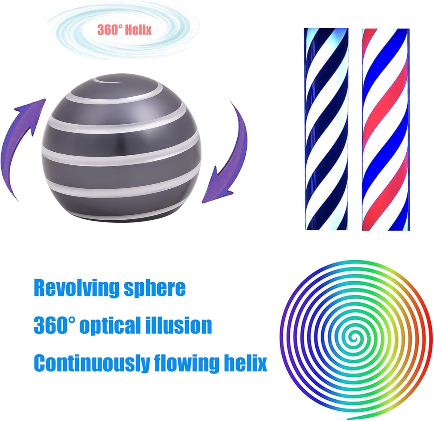 Desk-Toys for Fidget Kinetic-Cool-Gadgets: Cool-Stuff for Kid Children Teen Adult, Optical-Illusion