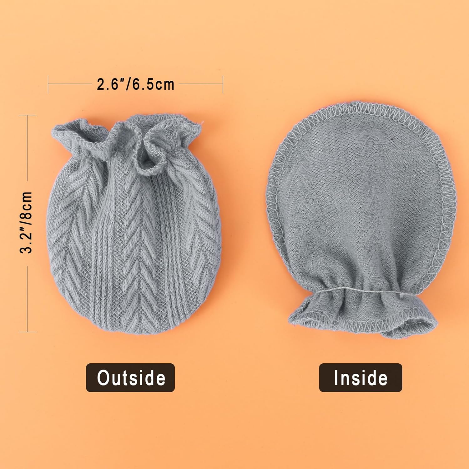 Newborn Baby Mittens No Scratch Cotton Elastic Wrist Gloves Infant Toddler Mittens for Baby Boy