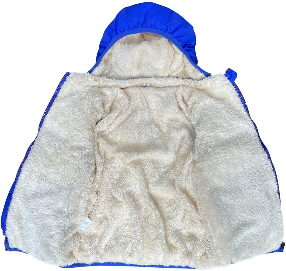 Baby Girls Boys' Winter Fleece Jackets With Hooded Toddler Cotton Dress Warm Lined Coat Outer