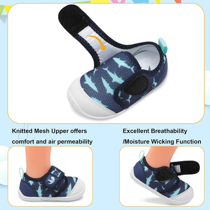 FEETCITY Baby First Walking Shoes Boys Girls Infant Sneakers Crib Shoes Breathable Lightweight Slip