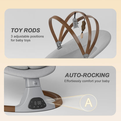 Monamii Baby Swings for Infants, Bluetooth Infant Swing with Music Speaker