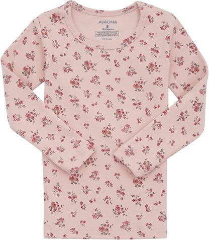 AVAUMA Baby Boys Girls Pajama Set 6M-7T Kids Cute Toddler Snug fit Pattern Design Pjs Cotton