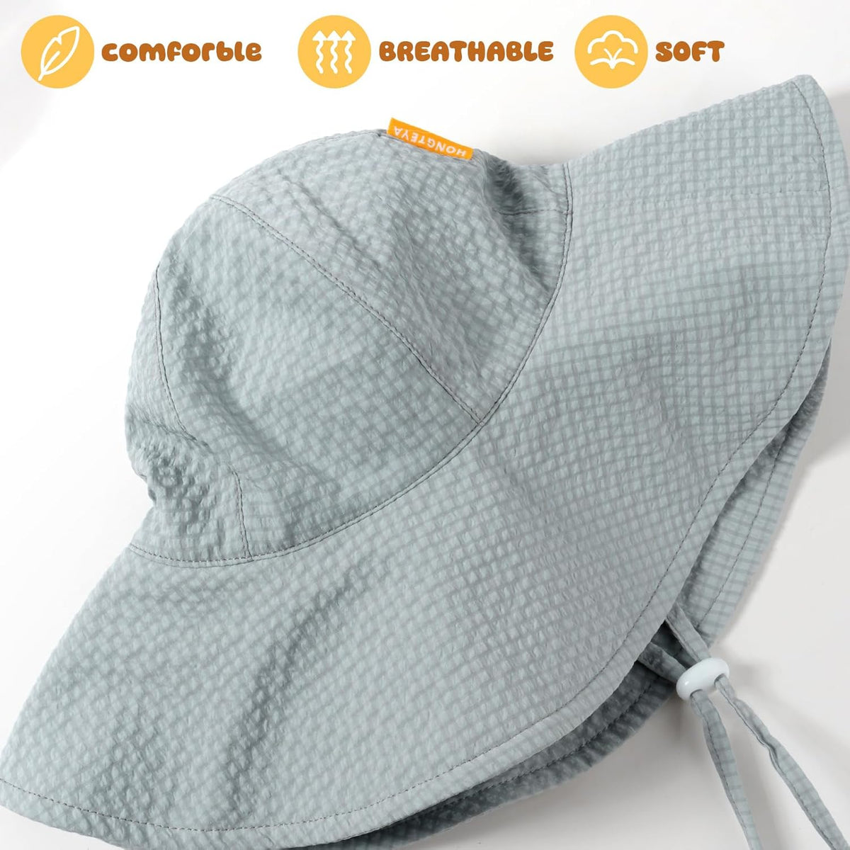 HONGTEYA Baby Sun Hat Toddler Girl Beach Hat Adjustable Outdoor Summer Hat UPF 50+ Sun Protection