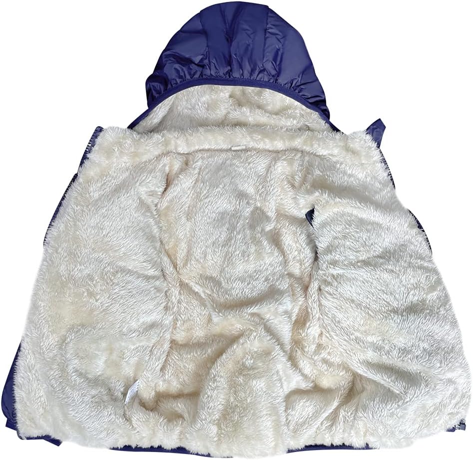 Baby Girls Boys' Winter Fleece Jackets With Hooded Toddler Cotton Dress Warm Lined Coat Outer