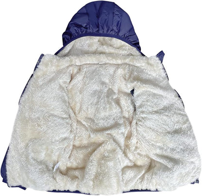 Baby Girls Boys' Winter Fleece Jackets With Hooded Toddler Cotton Dress Warm Lined Coat Outer