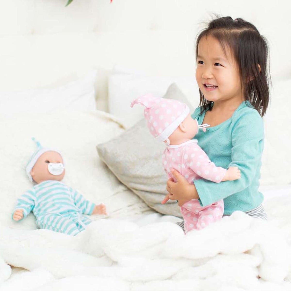 Melissa & Doug Mine to Love Luke & Lucy Realistic Twin Baby Dolls (15-inch) - Dolls and Accessories