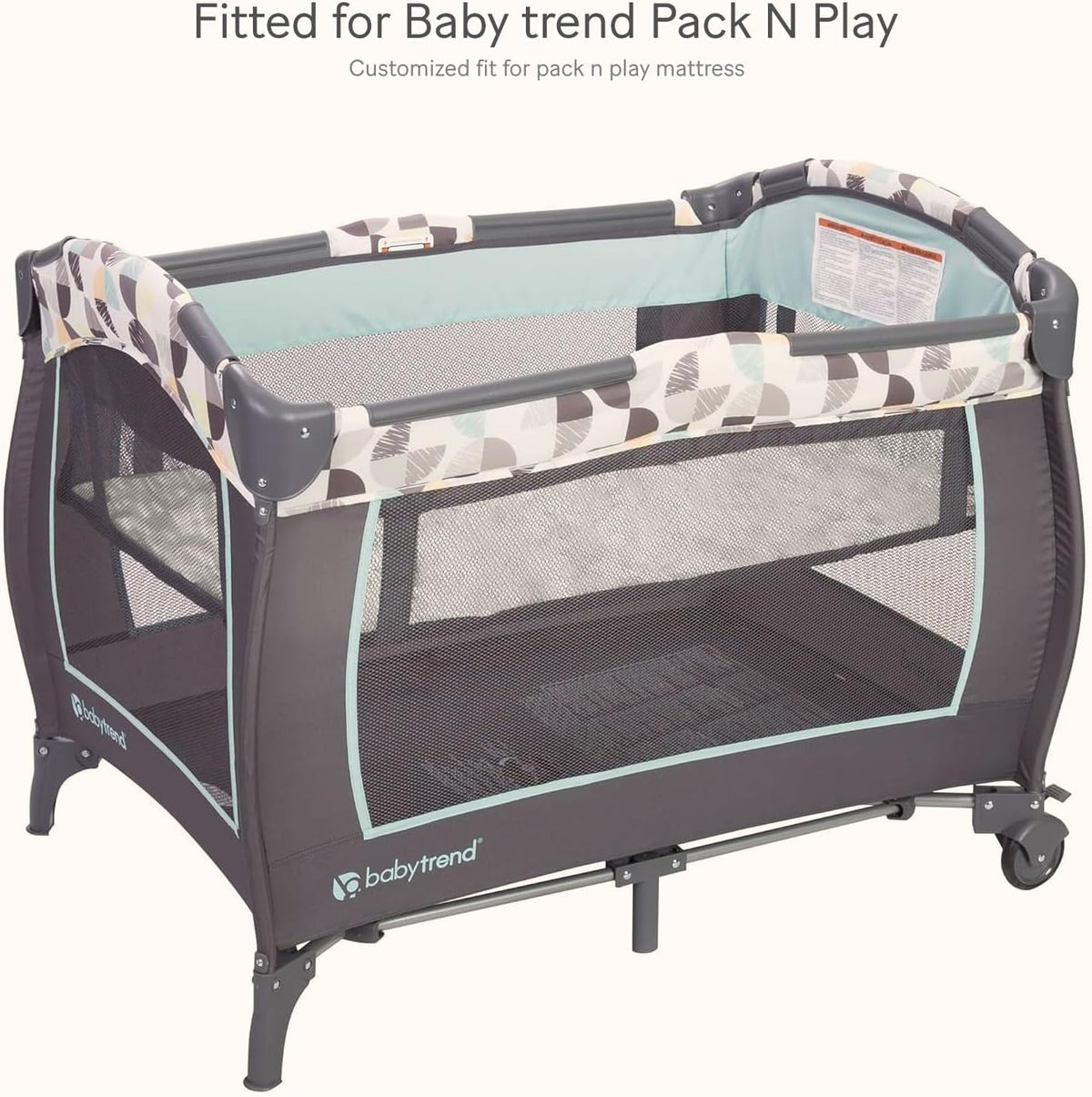 lulumoon Pack and Play Sheets Muslin: Cotton Fitted Sheets for Baby Trend Pack N Play - Soft