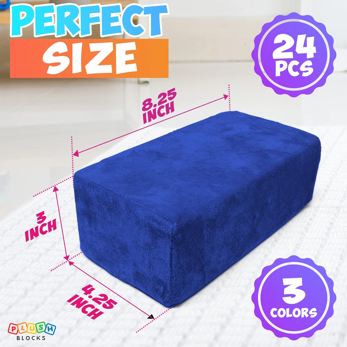The Original Premium Plush Building Block for Kids - Certified Safe Foam Blocks in Luxuriously Soft
