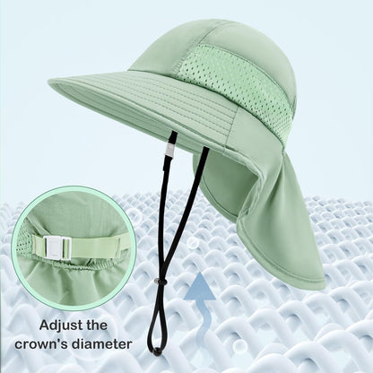 XIAOHAWANG Girls Sun Hat Baby Beach Hats Boys UPF 50+ Kids Summer Protection Cap Toddler Breathable